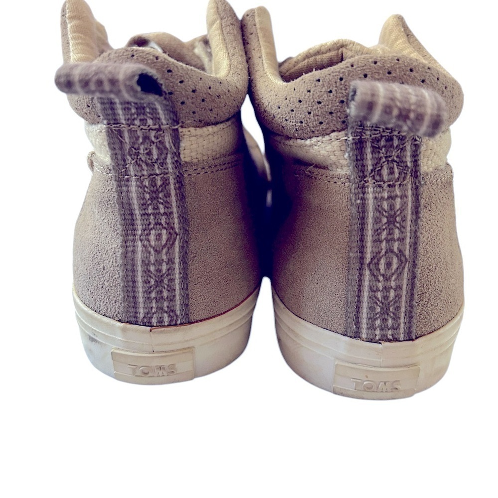 TOMS Camila' Suede Canvas High Top Sneaker Size 8 - Picture 3 of 4